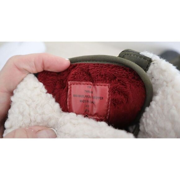 Tommy Hilfiger Women Sz 11M Green Rainah Faux-Shearling Trim WR Duck Boots - Picture 9 of 11